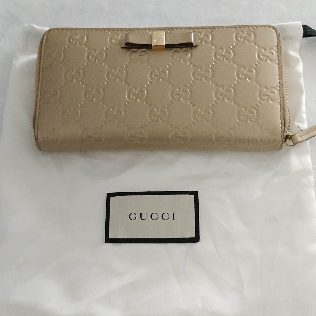 Guccibow Signature Zip Around Wallet